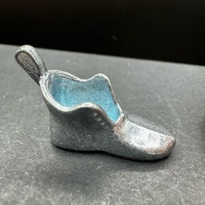 Miniature Monopoly Metallic Silver Shoe
